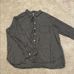 Old Navy Black and White Casual Button Down Shirt